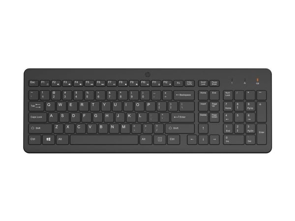 HP 220 - Tastatur - trådløs - 2.4 GHz - AZERTY - Belgisk - svart - resirkulerbar emballasje
