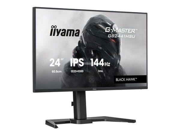 iiyama G-MASTER Black Hawk GB2441HSU-B1 - LED-skjerm - 24" - 1920 x 1080 Full HD (1080p) @ 144 Hz - IPS - 350 cd/m² - 1500:1 - 1 ms - HDMI, Display...