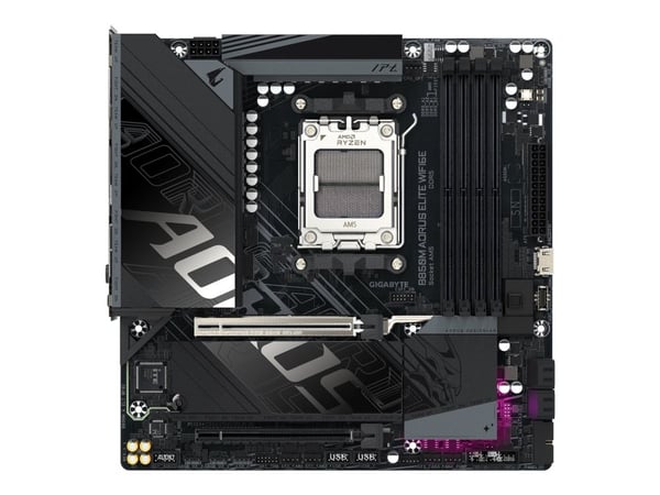 AORUS B850M ELITE WIFI6E - Hovedkort - micro ATX - Socket AM5 - AMD B850 Chipset - USB-C 3.2 Gen 2x2, USB-C 3.2 Gen2, USB 3.2 Gen 1, USB 3.2 Gen 2 ...