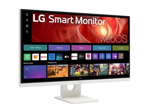 LG 27U731SA-W - LCD-skjerm - Smart - 27" - 3840 x 2160 4K @ 60 Hz - IPS - 350 cd/m² - 1000:1 - HDR10 - 5 ms - 2xHDMI - høyttalere