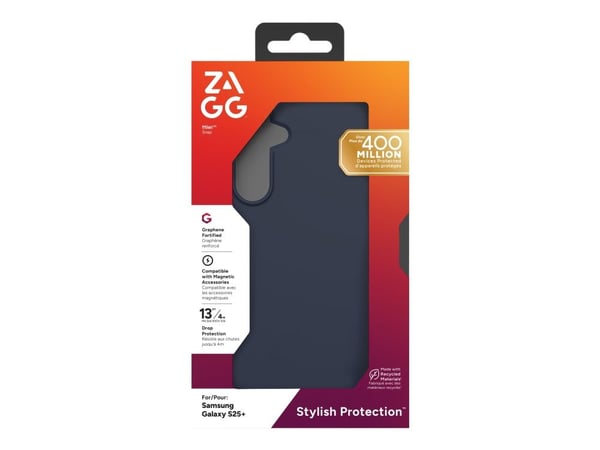 ZAGG Milan Snap - bakdeksel for mobiltelefon - marineblå - for Samsung Galaxy S25+ (702318057)