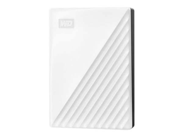 WD My Passport WDBPKJ0050BWT - Harddisk - kryptert - 5 TB - ekstern (bærbar) - USB 3.2 Gen 1 - 256-bit AES - hvit