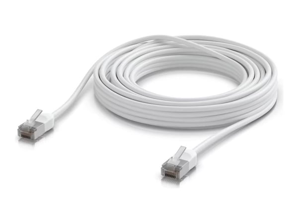 Ubiquiti UniFi - Koblingskabel - RJ-45 (hann) til RJ-45 (hann) - 8 m - 3.5 mm - skjermet - CAT 6a - med støvel, utendørs, robust - hvit