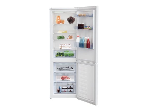 Beko RCSA366K40WN - Kylskåp/frys - bottenfrysskåp - bredd: 59.5 cm - djup: 67 cm - höjd: 185.2 cm - 343 liter - Klass E - vit