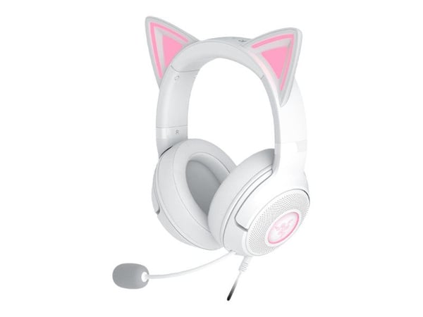 Razer Kraken Kitty V2 - Hodesett - full størrelse - kablet - USB-A - lydisolerende - hvit
