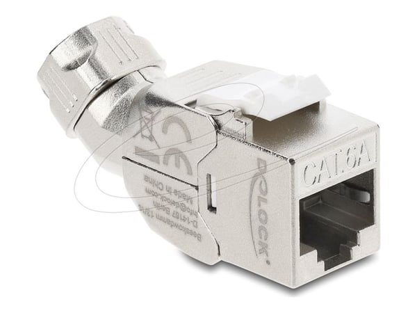 Delock - Keystone module - RJ-45 (hunn) til LSA (hunn) vinklet - skjermet - CAT 6a