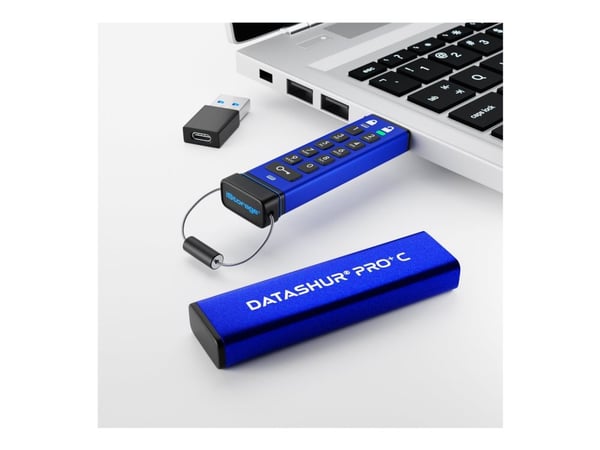 iStorage datAshur PRO+ C - USB-flashstasjon - kryptert - FIPS 140-3 Level 3 - 128 GB - USB 3.2 Gen 1 iStorage datAshur PRO+ C - USB-flashstasjon - kryptert - FIPS 140-3 Level 3 - 128 GB - USB 3.2 Gen 1