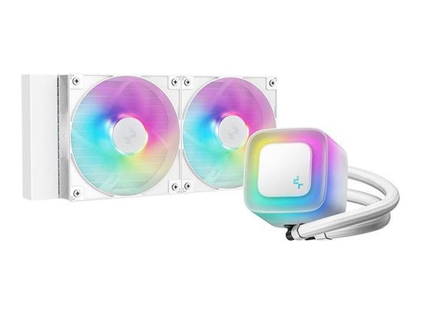 Deepcool LE240 WH V2 - Væskekjølesystem for prosessor - Radiatorstørrelse: 240 mm - (for: LGA1700, LGA1200, LGA1151, LGA1150, LGA1155, AM5, AM4, LG...