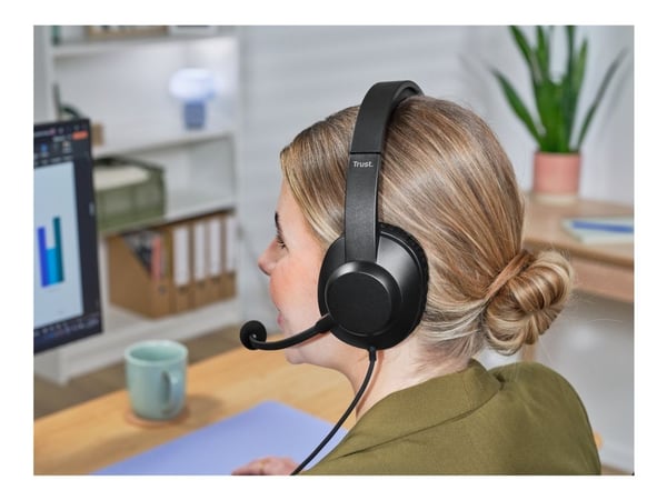 Trust Ayda Max - Headset - på örat - kabelansluten - 3,5 mm kontakt