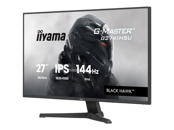 iiyama G-MASTER Black Hawk G2741HSU-B1 - LED-skjerm - gaming - 27" - 1920 x 1080 Full HD (1080p) @ 144 Hz - IPS - 350 cd/m² - 1500:1 - 1 ms - HDMI,...