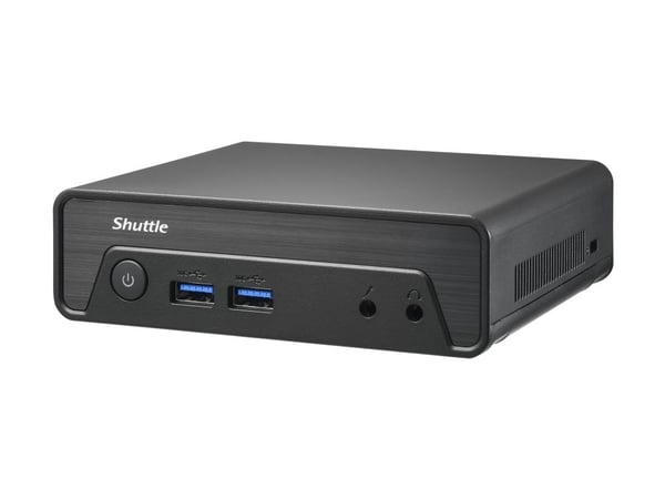 Shuttle XPC nano NE10N - Barebone - mini-PC 1 x N-series N100 / upp till 3.4 GHz - RAM 0 GB - UHD Graphics - Gigabit Ethernet - svart