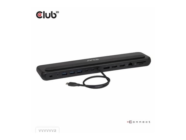Club 3D - Dokkingstasjon - for skrivebord, bærbar - USB-C - 2 x HDMI, DP - 1GbE