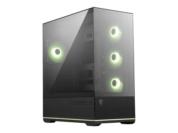MSI MAG PANO 110R PZ - Mid tower - ATX - sidepanel med vindu (herdet glass) - ingen strømforsyning (ATX) - USB/lyd