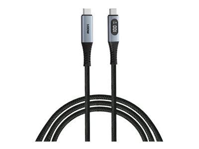 Verbatim - USB-C / strømkabel - USB-C (hann) til USB-C (hann) - 1.2 m - Hurtiglading opptil 100W, braided, forsterket design - svart