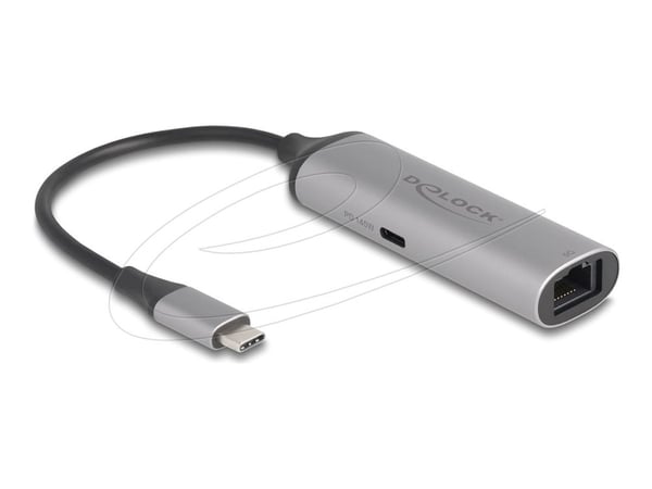 Delock - Nettverksadapter - USB 3.1 Gen 2 - 10M/100M/1G/2.5G/5G Gigabit Ethernet x 1 - antrasitt