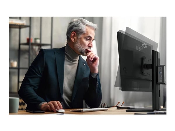 MSI PRO MP275QPG - LED-skjerm - 27" - 2560 x 1440 WQHD @ 100 Hz - IPS - 300 cd/m² - 1300:1 - 1 ms - 2xHDMI, DisplayPort - høyttalere