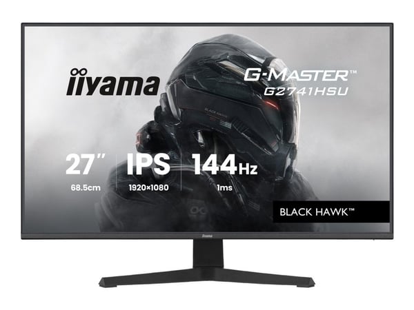 iiyama G-MASTER Black Hawk G2741HSU-B1 - LED-skjerm - gaming - 27" - 1920 x 1080 Full HD (1080p) @ 144 Hz - IPS - 350 cd/m² - 1500:1 - 1 ms - HDMI,...