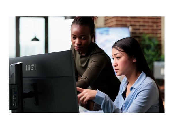 MSI PRO MP275QPG - LED-skjerm - 27" - 2560 x 1440 WQHD @ 100 Hz - IPS - 300 cd/m² - 1300:1 - 1 ms - 2xHDMI, DisplayPort - høyttalere