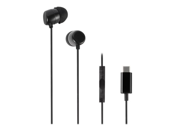 Vivanco - Hörlurar med mikrofon - inuti örat - kabelansluten - USB-C - svart