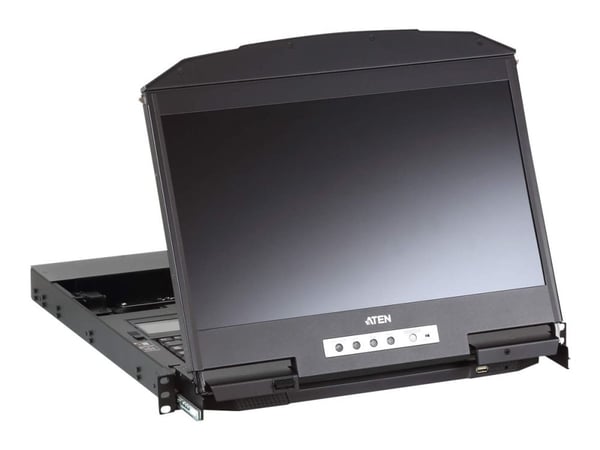 ATEN CL3800NW - KVM-konsoll - USB - USA - engelsk (QWERTY) - 18.5" - kan monteres i rack - 1920 x 1080 Full HD (1080p) @ 60 Hz - 350 cd/m² - 1000:1...