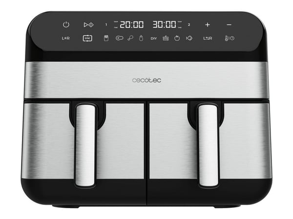 Cecotec Cecofry Advance 9000 - Dobbel luftfrityr - 9 liter - 2.8 kW - inox Cecotec Cecofry Advance 9000 - Dobbel luftfrityr - 9 liter - 2.8 kW - inox