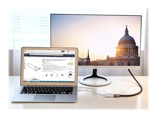 Ugreen - Video adapter - Mini DisplayPort hann til HDMI hunn - hvit