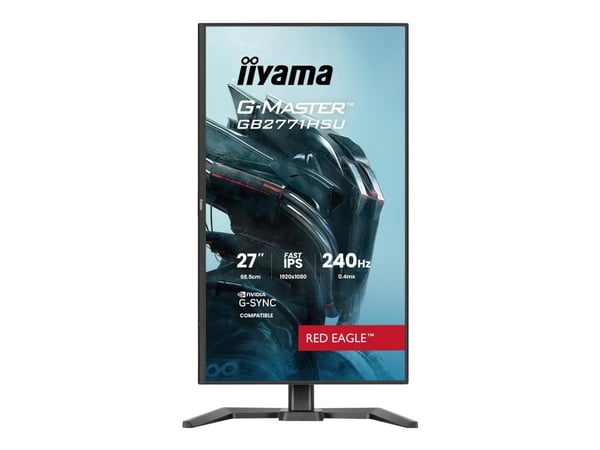 iiyama G-MASTER Red Eagle GB2771HSU-B1 - LED-skjerm - gaming - 27" - 1920 x 1080 Full HD (1080p) @ 240 Hz - Fast IPS - 350 cd/m² - 1000:1 - 0.4 ms ...