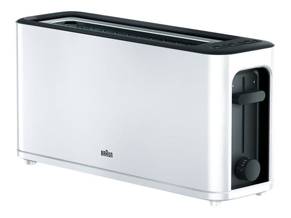 Braun HT3100WH Brödrost 1 skiva/skivor 1000 W Svart - Vit (HT3100WH)