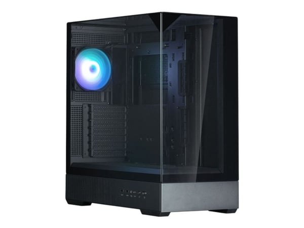 Zalman P40 Prism - Mid tower - ATX - genomskinlig sidopanel (härdat glas) - ingen strömförsörjning (ATX) - svart - USB/ljud