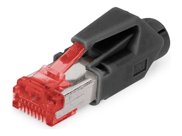 Digitus A-MO6-8-8-HRS-10, RJ-45, musta, punainen, käsivarsi, suora, polykarbonaatti (PC), Cat6