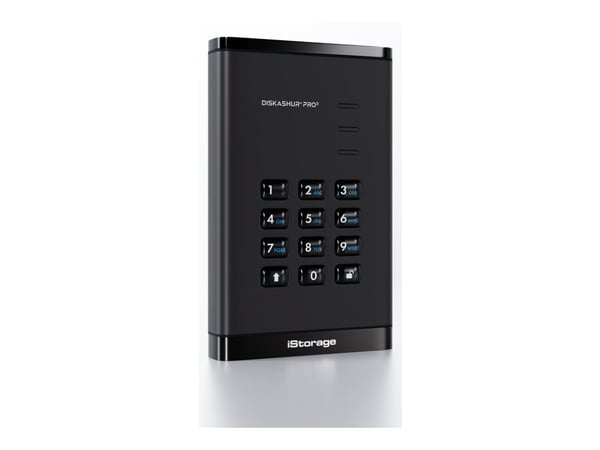 iStorage diskAshur PRO³ - SSD - krypterat - 4 TB - extern (portabel) - USB 3.2 Gen 1 (USB-C kontakt) - 256-bit AES-XTS, FIPS 197 PUB, 256-bit AES-C...