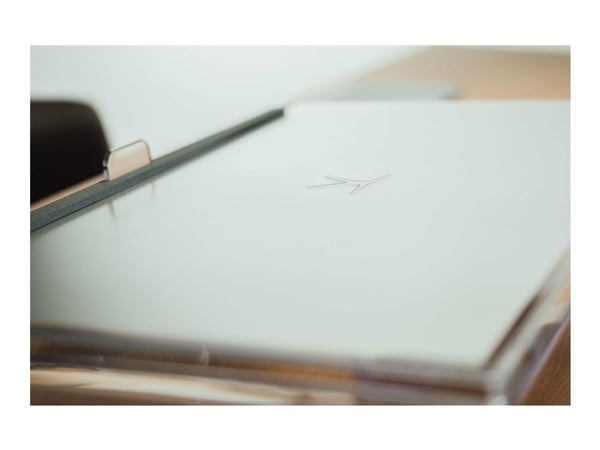 BakkerElkhuizen FlexDesk 640 - Kopiholder - with ComfortRead - gjennomsiktig, lysegrå