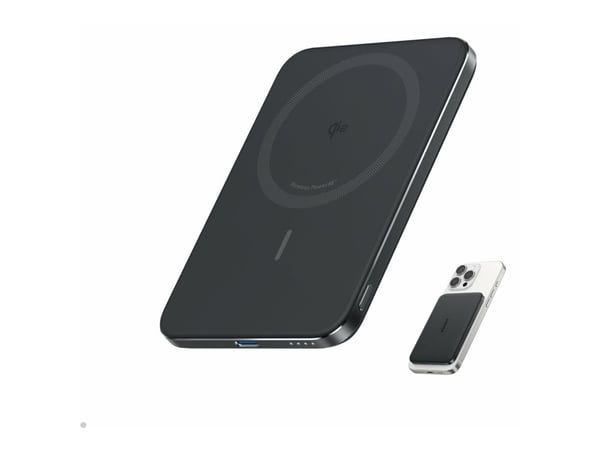 Anker A1665, 5000 mAh, Langaton lataaminen, musta