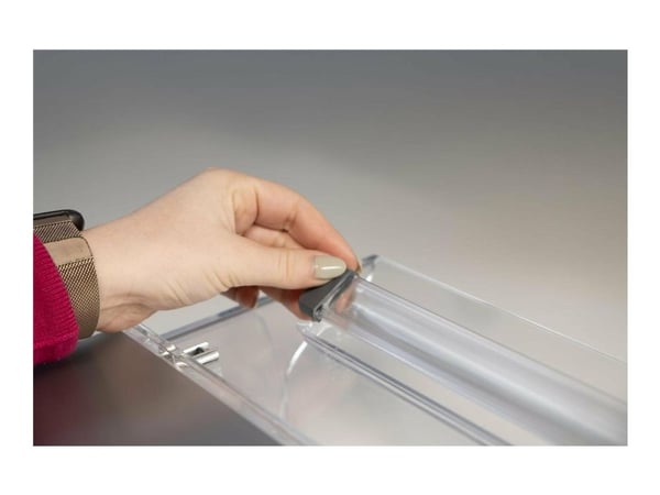 BakkerElkhuizen FlexDesk 640 - Kopiholder - with ComfortRead - gjennomsiktig, lysegrå