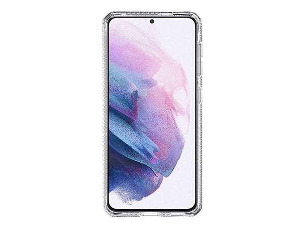 ITSKINS HYBRID // CLEAR - Baksidedeksel for mobiltelefon - polykarbonat, termoplast-polyuretan (TPU) - gjennomsiktig - for Samsung Galaxy S21+ 5G