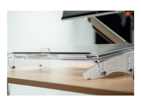 BakkerElkhuizen FlexDesk 640 - Kopiholder - with ComfortRead - gjennomsiktig, lysegrå