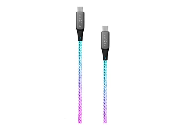 USB Fixed Illuminated Charging Cable FIXED Glowing RGB USB-C / USB-C 60W 1.2m - Säkerhetsgaranti. Enkel installation. Fri frakt från £170.