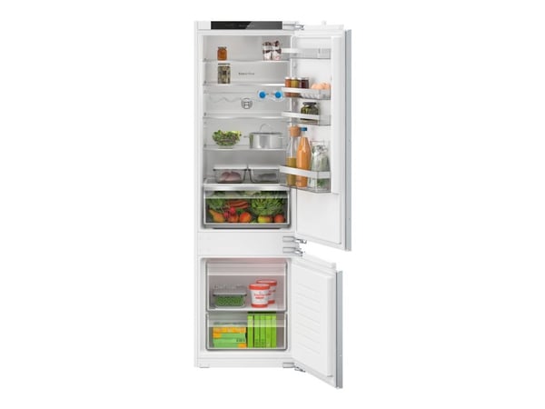 Bosch Serie | 4 KIV87VFE0 - Kylskåp/frys - bottenfrysskåp - inbyggd - fördjupning - bredd: 56 cm - djup: 55 cm - höjd: 177.5 cm - 270 liter - Klass E