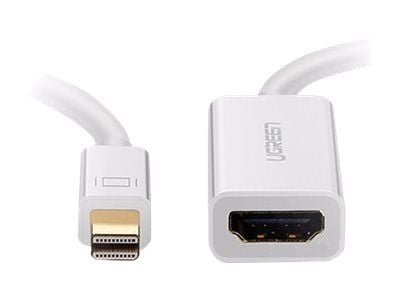 Ugreen - Video adapter - Mini DisplayPort hann til HDMI hunn - hvit