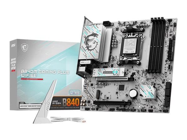 MSI B840M GAMING PLUS WIFI6E - Moderkort - micro ATX - Socket AM5 - AMD B840 Chipuppsättning - USB 3.2 Gen 2, USB-C 3.2 Gen2, USB 3.2 Gen 1 - 2.5 G...