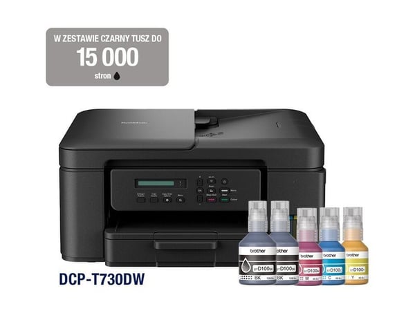 Brother DCP-T730DW - Multifunksjonsskriver - farge - ink-jet - ITS - A4/Legal (medie) - opp til 11 spm (kopiering) - opp til 16 spm (trykking) - 15...