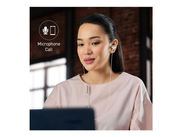 Panasonic RP-TCM225 - Hörlurar med mikrofon - inuti örat - kabelansluten - USB-C - ljudisolerande - vit
