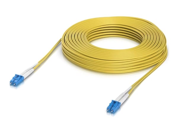 Ubiquiti UniFi - Patch-kabel - LC/UPC enkelläge (hane) till LC/UPC enkelläge (hane) - 30 m - 2 mm - fiberoptisk - duplex - OS2 - halogenfri, inomhu...