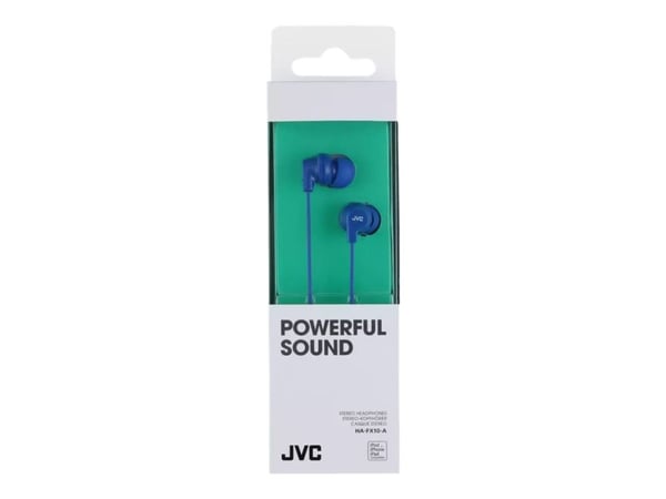 JVC HA-FX10 - Ørepropper - i øret - kablet - 3,5 mm jakk - blå