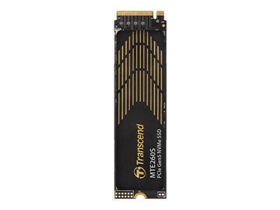 Transcend TS1TMTE260S 260S PCIe SSD, 1 TB, M.2 2280, PCIe Gen5x4, NVMe 2.0, 3D TLC, Dram, kjøleribbe