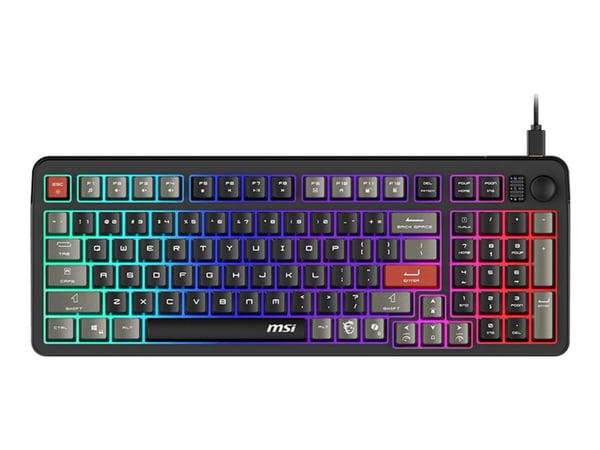 MSI FORGE GK110 - Tangentbord - bakgrundsbelyst - USB - QWERTY - amerikansk