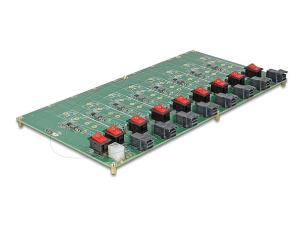 Delock M.2-testkort for 8 x M.2 NVMe Key M SSD med SFF-8643-kontakt