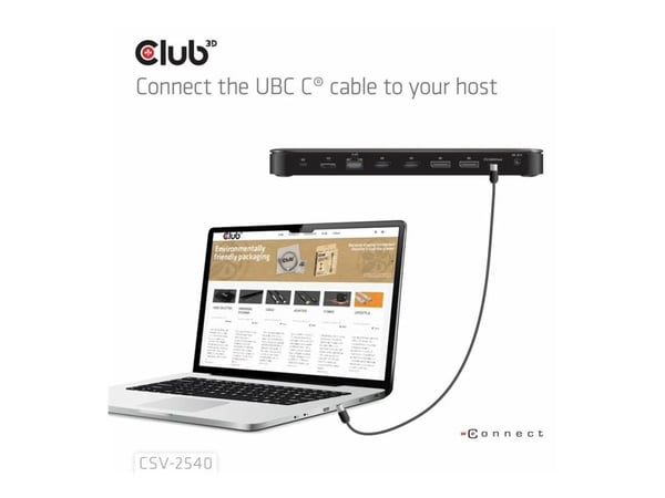 Club 3D 14-1 USB-C Quad Display -telakointiasema