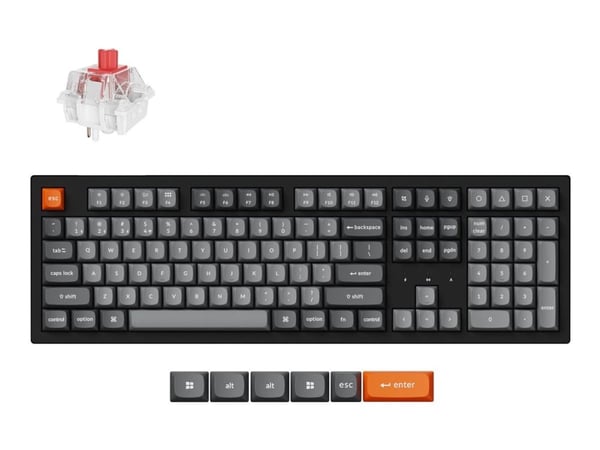Keychron K10 Max QMK/VIA Wireless RGB - US Layout - Hot-Swappable Super Red (K10M-H1) Trådlöst tangentbord för spel