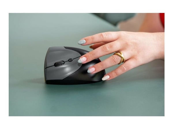 BakkerElkhuizen HandShake - Vertikal mus - ergonomisk - høyrehendt - optisk - 7 knapper - trådløs, kablet - 2.4 GHz, USB-C, Bluetooth 5.3 - USB trå...